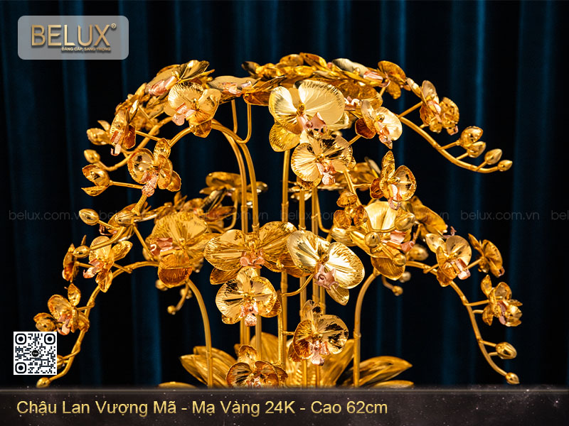 Chậu Lan Vượng Mã Mạ Vàng 24k - Bản Giao Hưởng Của Sự Cao Quý Và Ý Chí